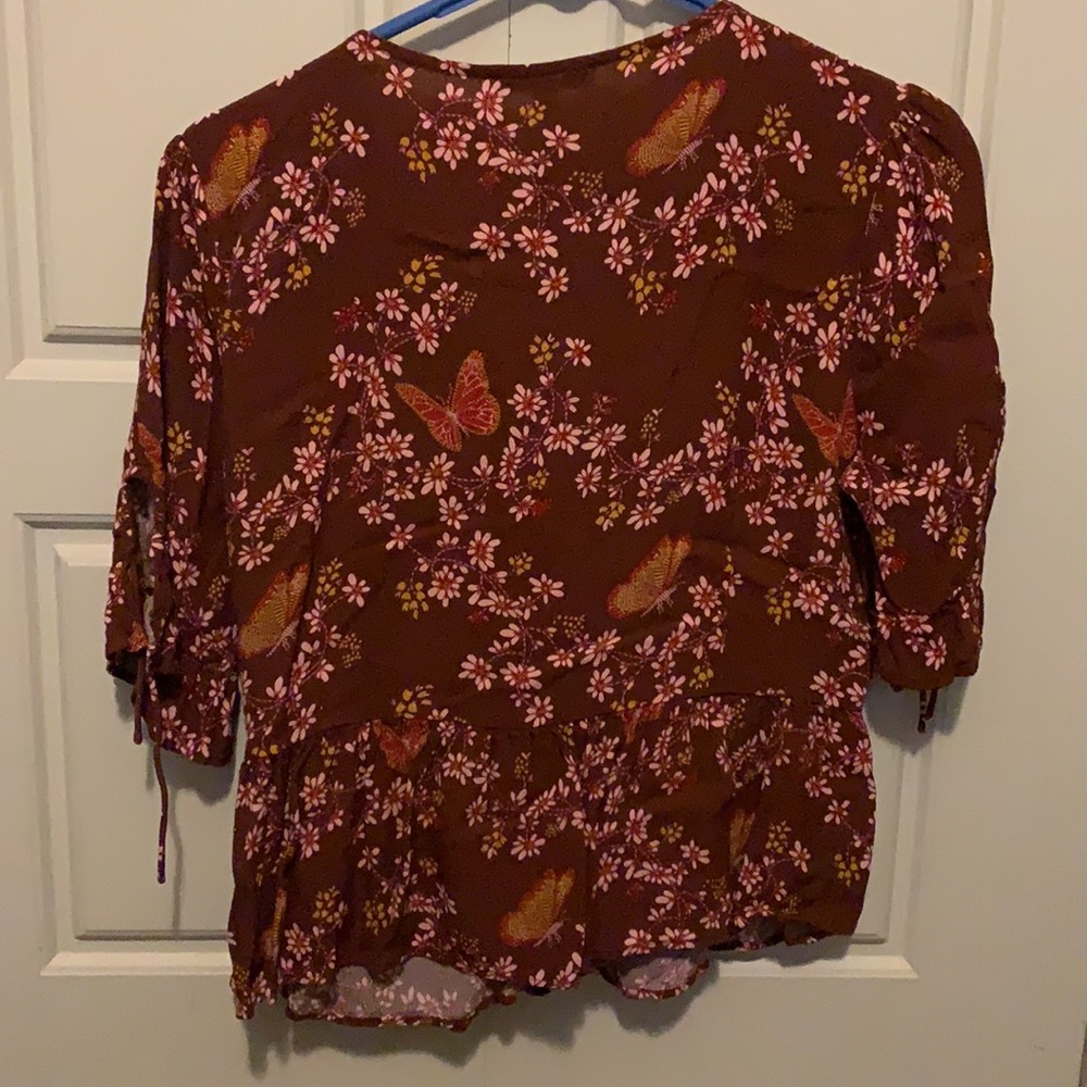 Madewell floral wrap blouse - Picture 2 of 2